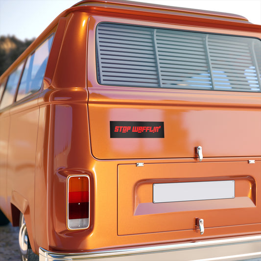 Car Decal/Sticker - Stop Wafflin' (Black)