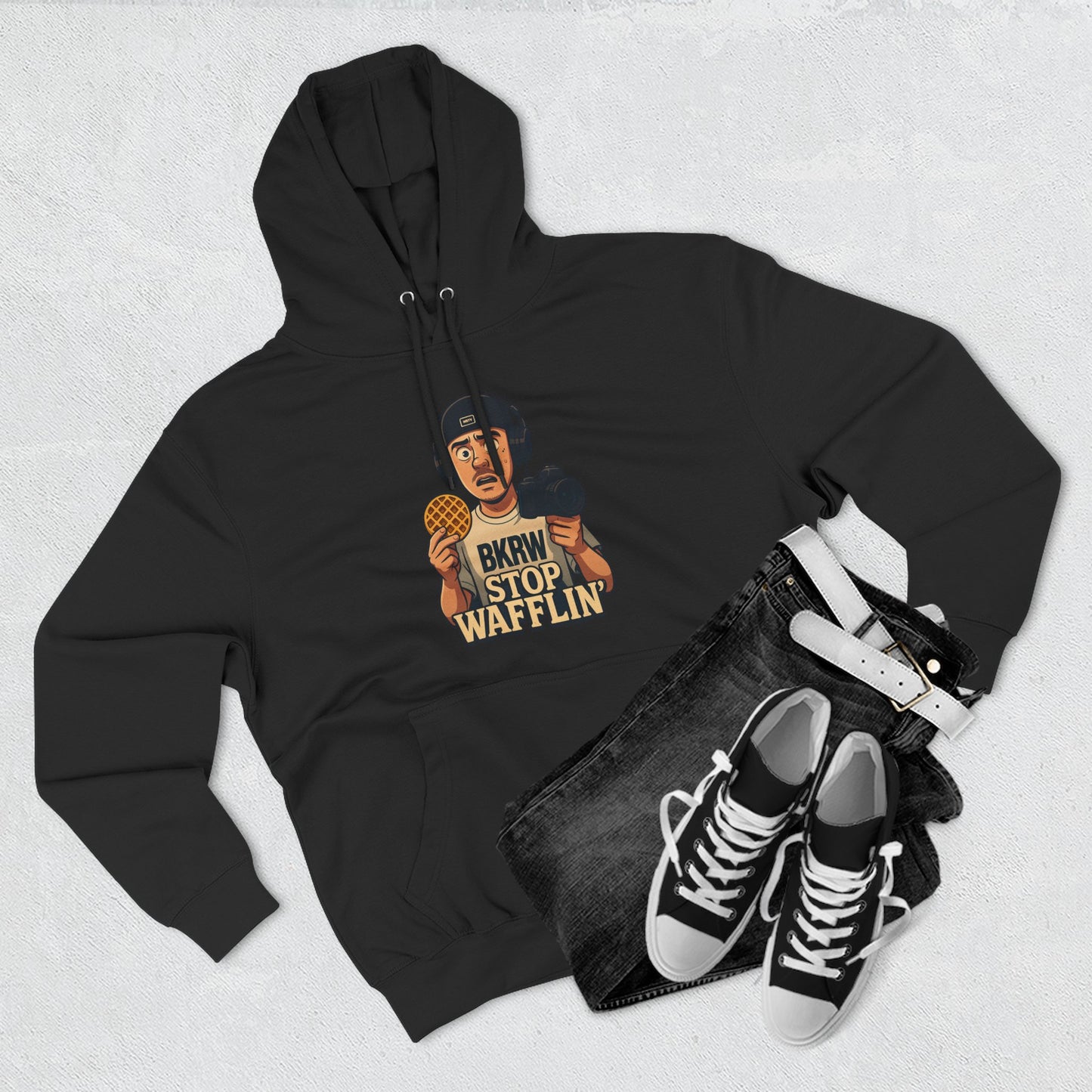 MollyBoyTV, Stop Wafflin' Unisex Hoodie (Black)