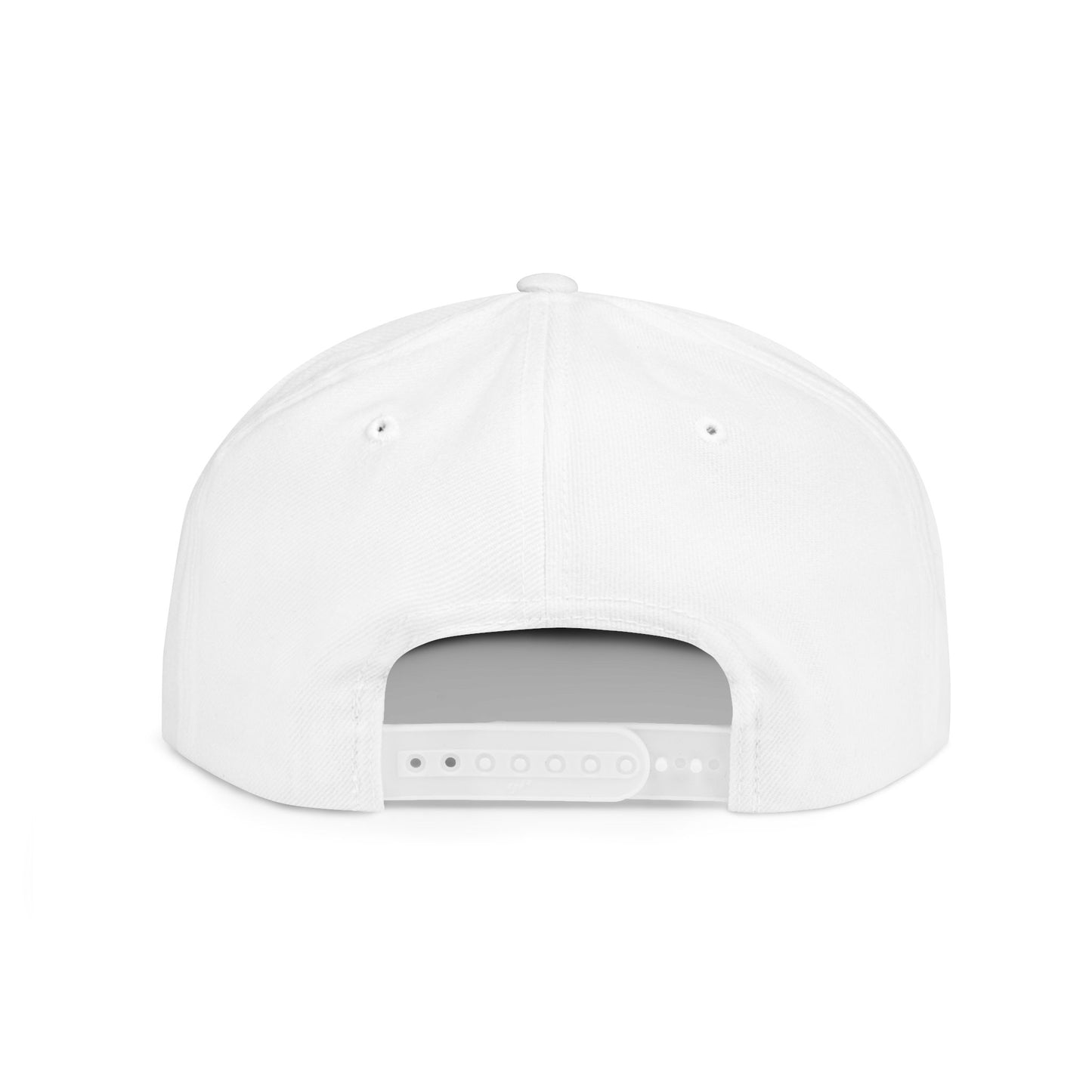 MollyBoyTV Embroidered Flat Bill Snapback Hat (White)