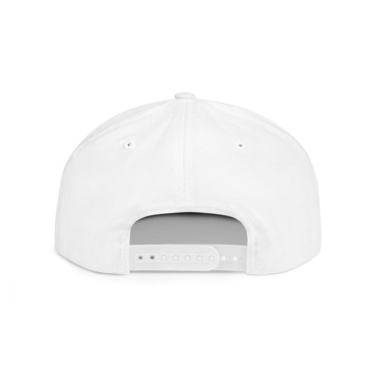 MollyBoyTV Embroidered Flat Bill Snapback Hat (White)
