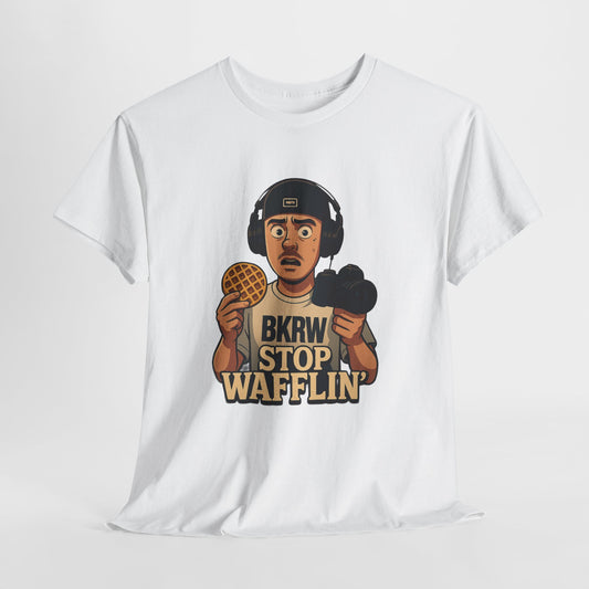 MollyBoyTV, Stop Wafflin' Unisex Tee (White)