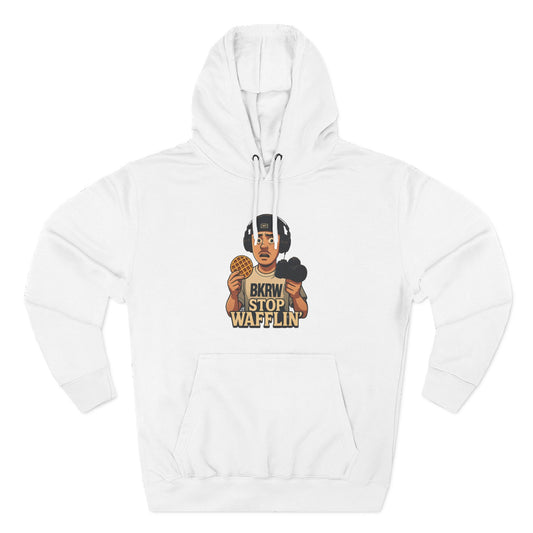 MollyBoyTV, Stop Wafflin' Unisex Hoodie (White)